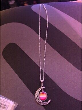 LGBTQ Pride Necklace- Rainbow Pendant - Rainbow Jewelry Necklace,Lesbian...